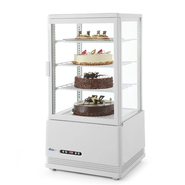 Chladiaca vitrína pultová 68 l, biela, LED, nerezová oceľ, 230 V | ARKTIC 233634