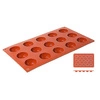 Silikónová forma na pečenie polguľe, 15 otvorov s priemerom 4 cm | CONTACTO 6630/415