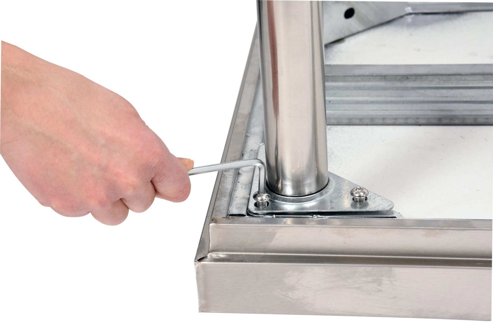 Nerezový centrálny pracovný stôl s policou 120x60x85 cm | YATO YG-09002