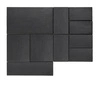 Podnos GN 1/3 SLATE, melamín, čierny, 32.5x17.5x1.2 cm | APS 83957