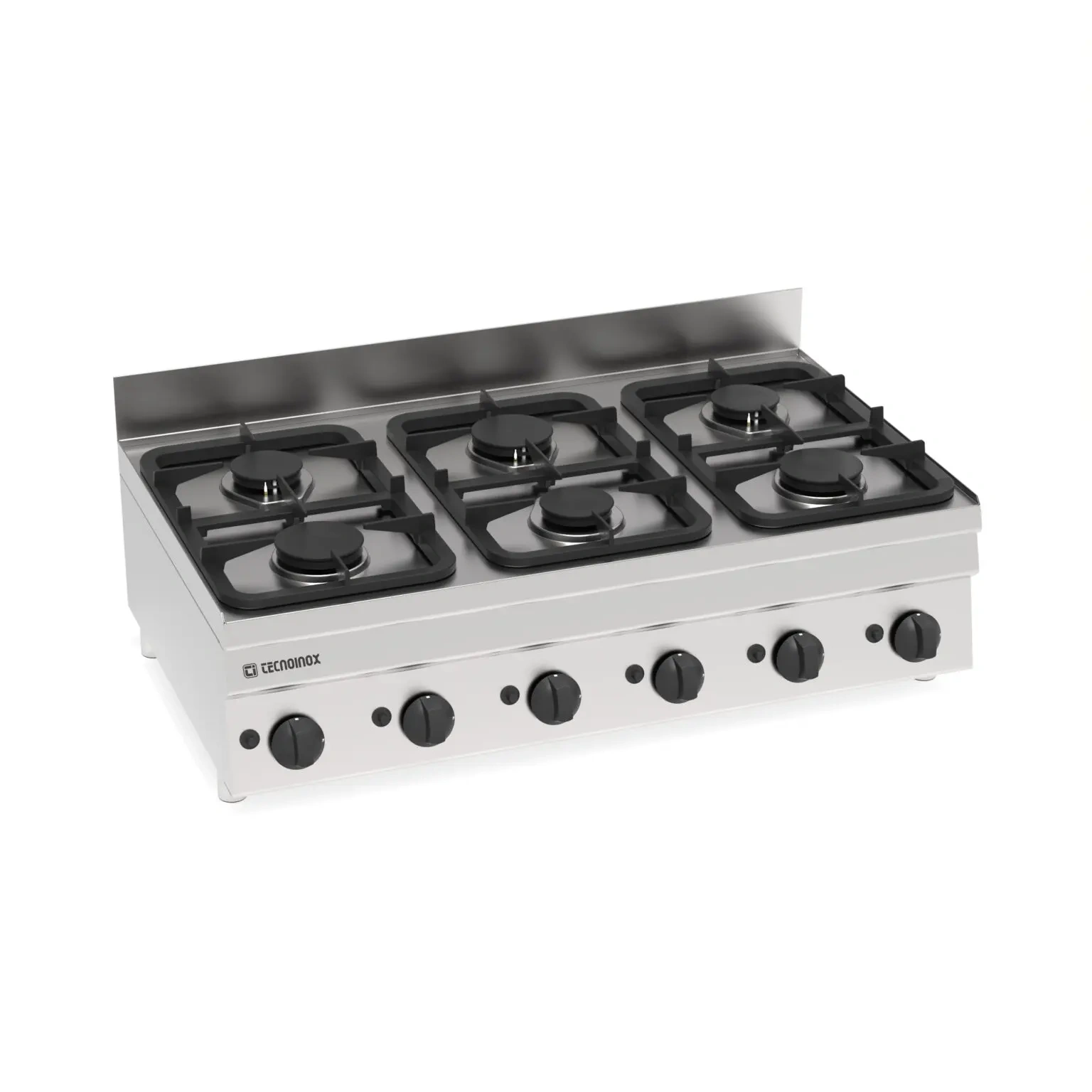 Plynový sporák stolný 6-horákový PC105G/6 Tecno60, 105x60x30 cm, 19.8 kW | TECNOINOX 113003