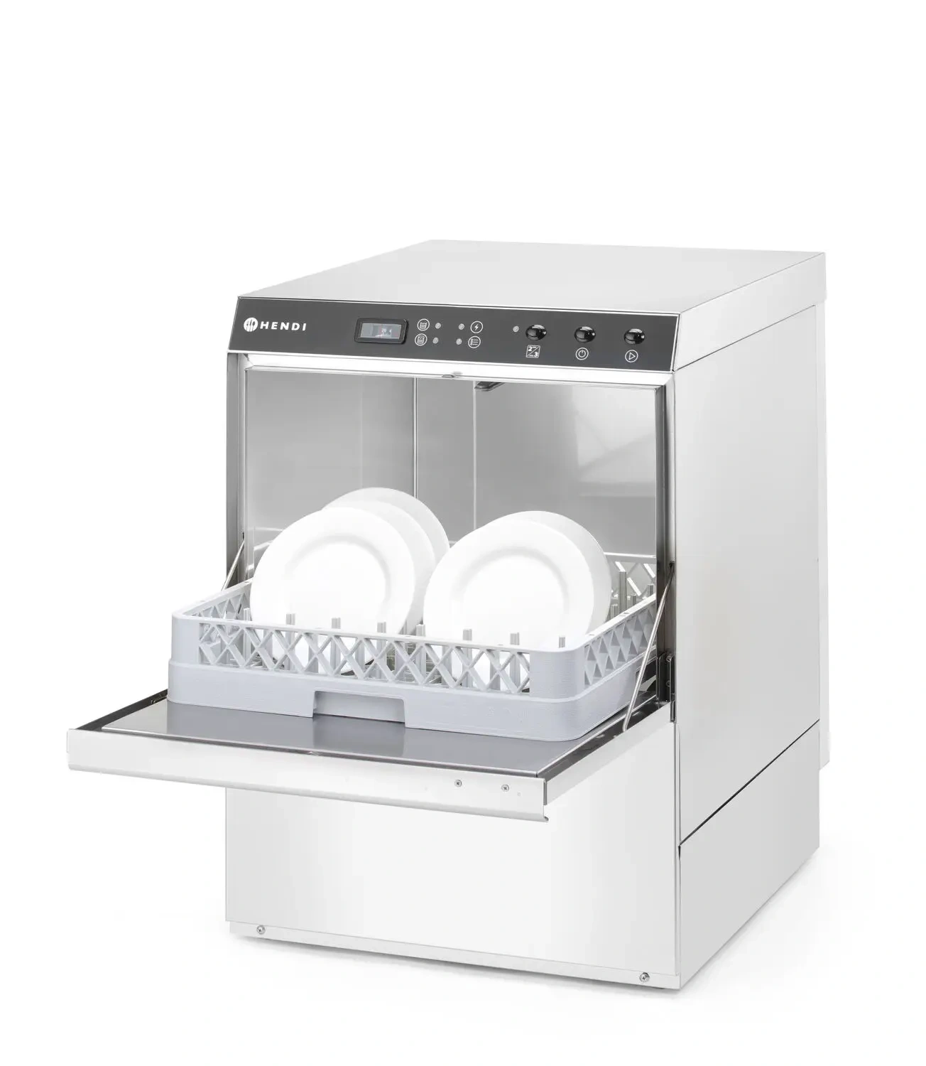 Gastronomická umývačka riadu Doppio s dávkovačom detergentu a odtokovým čerpadlom, 230/400 V | HENDI 237366