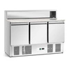 Chladiaci stôl na pizzu, 3-dverový, 400 l, s nadstavbou | FORGAST FG07203