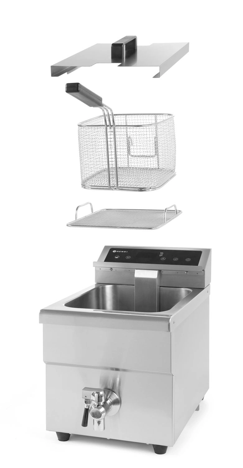 Indukčná fritéza Kitchen Line 8 l, 3,5 kW, 230 V, 1-komorová | HENDI 215012