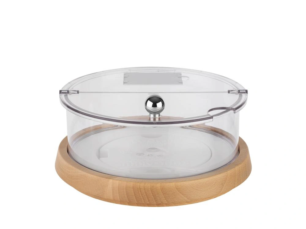 Veľká chladiaca misa s drevenou základňou TOP FRESH s vložkou a pokrievkou, 26x15 cm | APS 11817