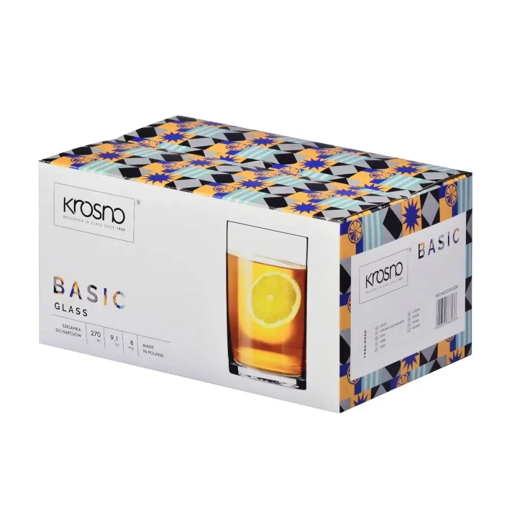 Poháre na čaj Basic, 270 ml - sada 6 kusov | KROSNO GLASS F681942025055000