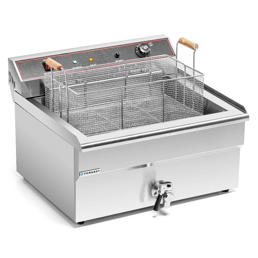 Elektrická fritéza 1-komorová 30 l, 6 kW, studená zóna | FORGAST FG09018