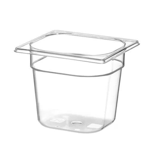 Nádoba COOL transparentná, GN 1/6, 15 cm zo SAN | HENDI 882344