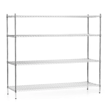 Chrómovaný oceľový regál 180x60x155 cm skladací | FORGAST FG15860