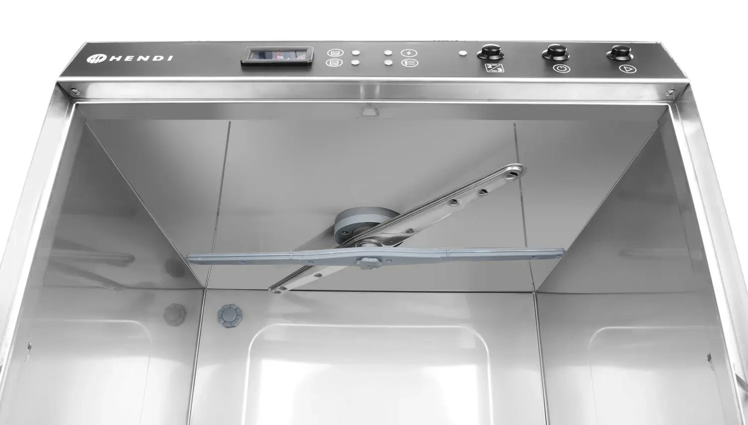 Gastronomická umývačka riadu Doppio s dávkovačom detergentu a odtokovým čerpadlom, 230/400 V | HENDI 237366