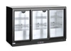 Barová chladnička na nápoje, 3-dverová, 338 l, hliník, čierna, 2-10°C | ARKTIC 235836