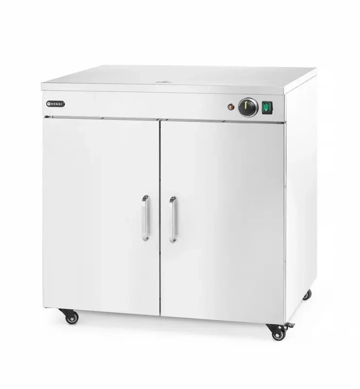 Dvojitý ohrievač tanierov, 108 ks, nerezová oceľ, 0.8 kW | HENDI 250174