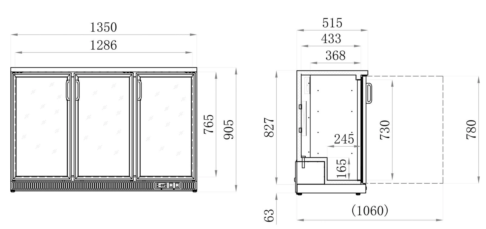 Chłodziarka do butelek, 341 l, aluminium, dynamiczne chłodzenie, 2-8°C, zamek | YATO YG-05360