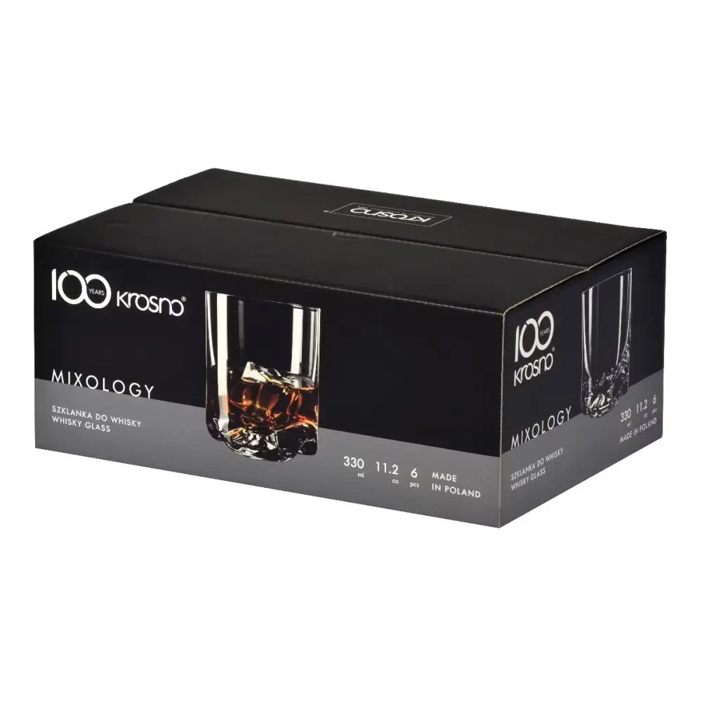 Whisky poháre Mixology 330 ml s efektným dnom - sada 6 kusov | KROSNO GLASS F68C810028001010