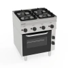 Plynový sporák 4-horákový s elektrickou rúrou PC70G/6 Tecno60, 13.2 + 2.5 kW | TECNOINOX 113006