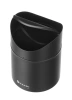 Stolový odpadkový kôš s výklopným vekom, 1,2 l, čierny, priemer 12 x V 16,5 cm | HENDI 440773