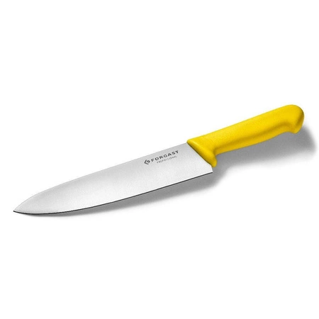 Žltý kuchynský nôž HACCP s dĺžkou 22 cm FORGAST FG01813