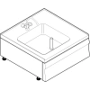 Drez nastavný s batériou, L70/6 Tecno60, 70x60x30 cm | TECNOINOX 110170