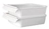 Miska CASCADE GN 1/2 z melamínu, biela, 32.5x26.5x7.5 cm, 3.65 l | APS 83960