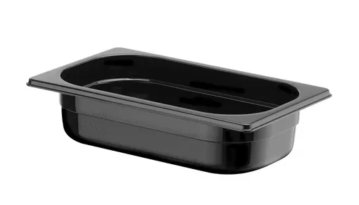 Nádoba COOL čierna, GN 1/4, 6.5 cm zo SAN | HENDI 882245