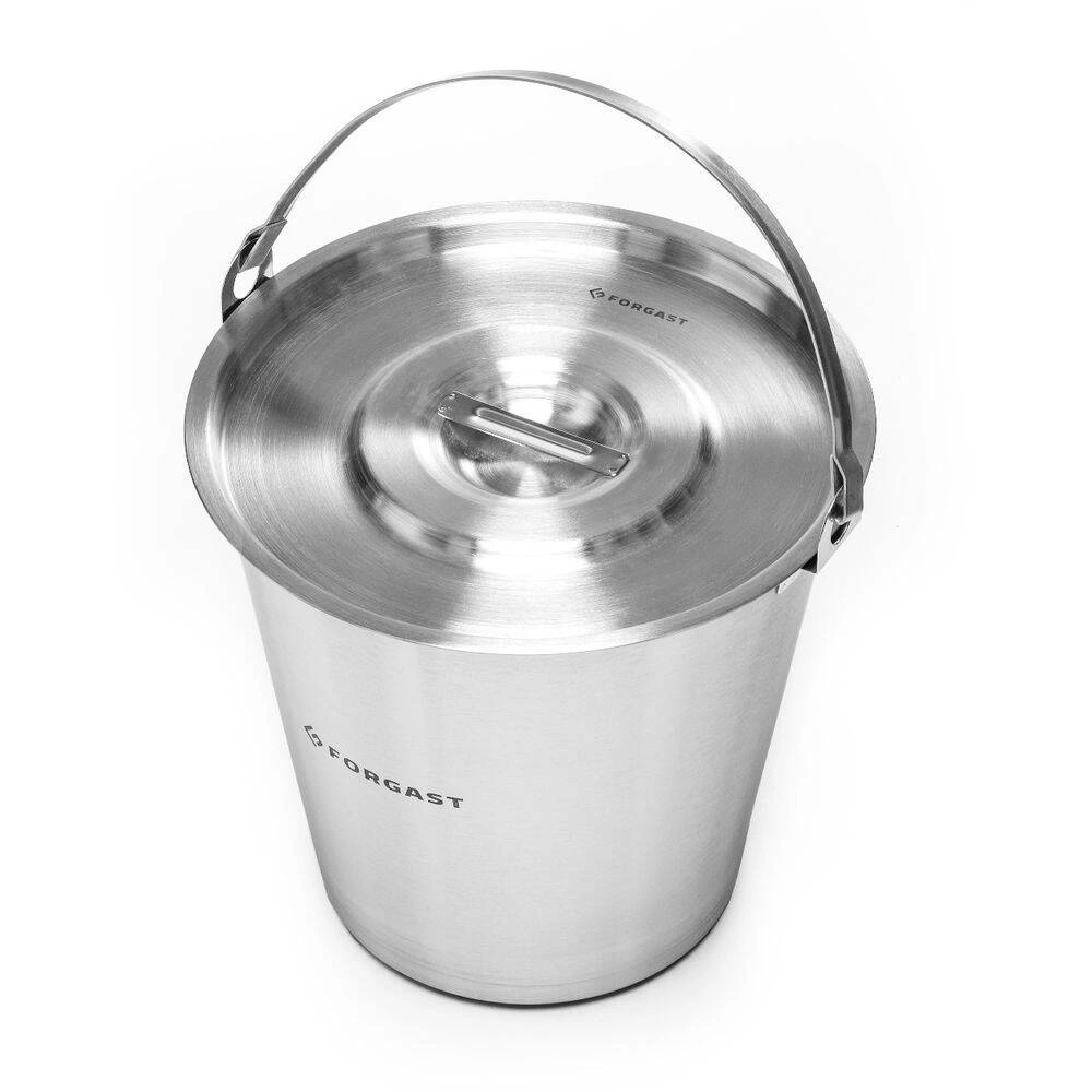 Vedro z nehrdzavejúcej ocele bez prstenca 12 l | FORGAST FG06012