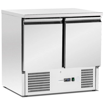 Chladiaci stôl 2-dverový 257 l, bez lemu, so spodnou jednotkou | FORGAST FG07007