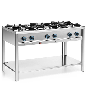 Gastronomická plynová kuchyňa 6-horáková, 34,4 kW | FORGAST FG09456