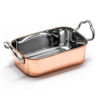 Mini medená brytfánka na finger food, 480 ml, 14,5x9,5x4,5 cm | FORGAST FG11517