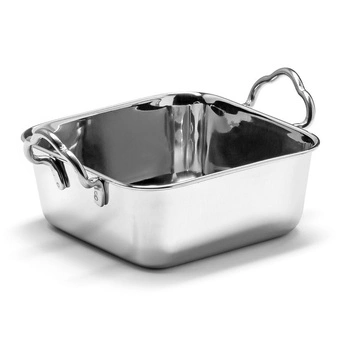Mini oceľový pekáč na finger food 14x14 cm, nehrdzavejúca oceľ | FORGAST FG11518