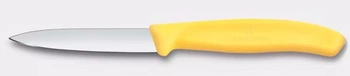 Nôž na zeleninu a ovocie Swiss Classic, žltý, hladká čepeľ, oranžový, dĺžka čepele 8 cm | VICTORINOX 6.7608.C1