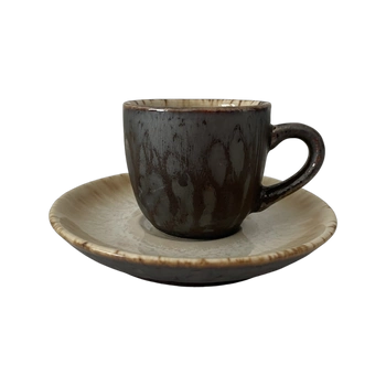 Šálka Bel 100 ml s tanierikom 11 cm Still Cristall dolomit | KERA KERAMIKA 2.3.3.DOLOMIT