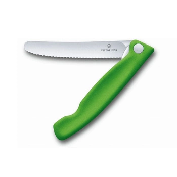 Švajčiarsky zatvárací nôž Classic na ovocie a zeleninu zelený dĺžka čepele 11 cm | VICTORINOX 6.7836.F4B