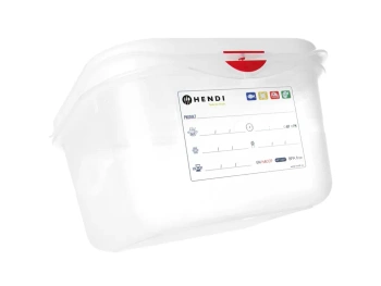 Nádoba GN 1/6 hl. 6,5 cm z polypropylénu HACCP | HENDI 873151