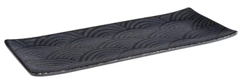 Podnos DARK WAVE, z melamínu, čierny, 29x12x1.5 cm | APS 84906