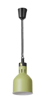 Závesná ohrievacia lampa na jedlá, valcová, zelená, 230V/250W | HENDI 273791
