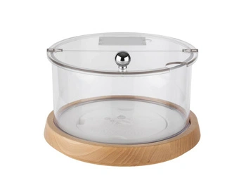 Veľká chladiaca miska s drevenou základňou TOP FRESH s vložkou a pokrievkou, 26x19 cm | APS 11818