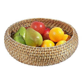 Bambusový okrúhly kôš na ovocie, priemer 34,5 cm | CONTACTO 4861/345