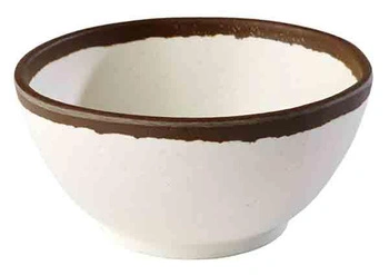 Miska CROCKER, melamínová, bielo-hnedá, 12.5x6 cm, 370 ml | APS 84569