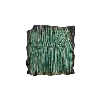 Plochý obdĺžnikový tanier Moku smaragd 21 x 21 cm | KERA KERAMIKA 16.3.SMARAGD