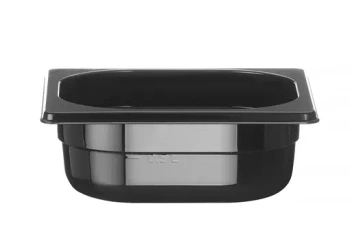 Nádoba COOL čierna, GN 1/6, 6,5 cm zo SAN | HENDI 882313