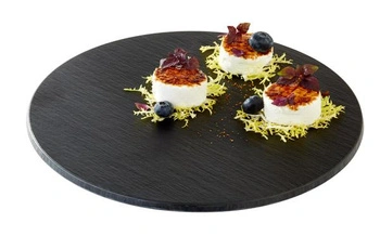 Tácka s okrajom GN 1/1 SLATE, melamín, čierna, 30x1 cm | APS 83992