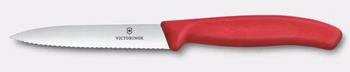 Nôž na zeleninu a ovocie Swiss Classic, zúbkovaná čepeľ 10 cm, červený | VICTORINOX 6.7731.C1