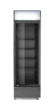 Chladnička na nápoje 1-dverová s podsvieteným panelom, 254 l, čierna lakovaná oceľ | ARKTIC 236932