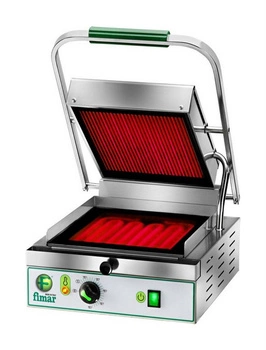 Jednoduchý kontaktný gril s keramickými hladkými platňami, 27x30 cm, 1.7 kW, 230 V | FIMAR PV27LL