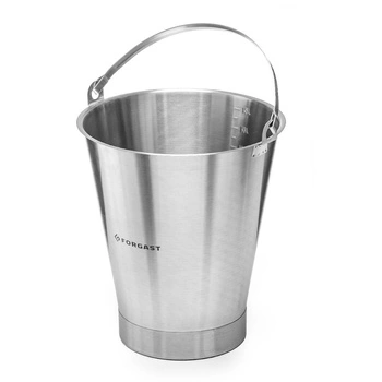 Vedro z nehrdzavejúcej ocele s krúžkom 15 l | FORGAST FG06115