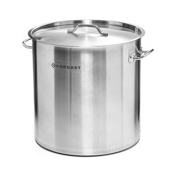 Vysoký hrniec z nehrdzavejúcej ocele s pokrievkou, 50 l, priemer 40 cm | FORGAST FG02050
