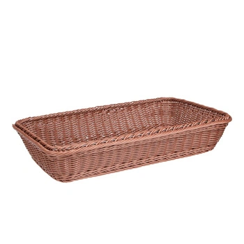 Košík z polypropylénu GN LINE, obdĺžnikový, hnedý, GN 1/1, 53.5x34x11 cm | APS 40270