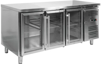 Chladiaci stôl 3-dverový presklený | YATO YG-05257