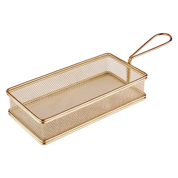 Košík na servírovanie SNACKHOLDER, zlatá farba, 21.5x10x4.5 cm | APS 40612
