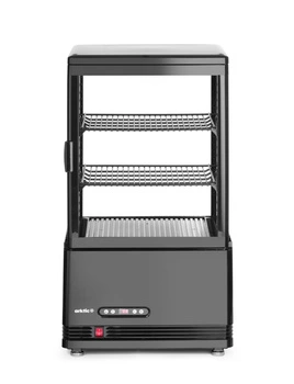 Chladiaca vitrína 58 l, čierna, LED, automatické rozmrazovanie | HENDI 233627